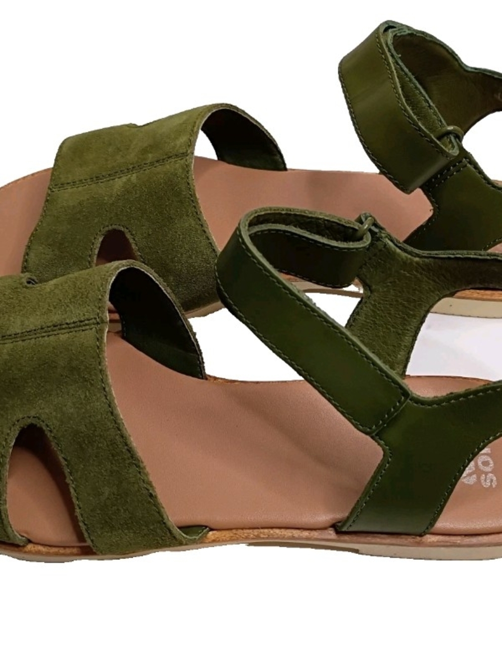 Sorel Olive Green Suede & Leather Women’s Strappy Sandals
